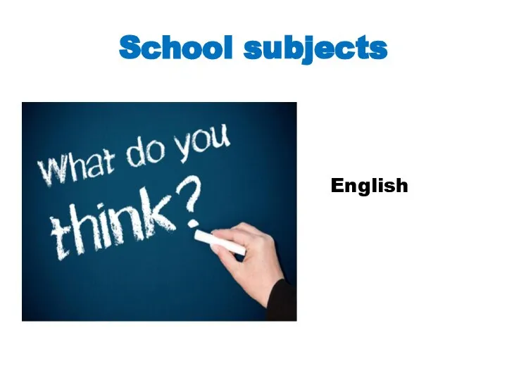 School subjects English