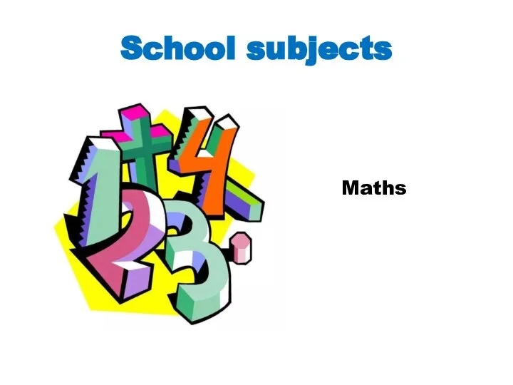 School subjects Maths