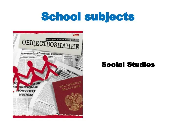 School subjects Social Studies