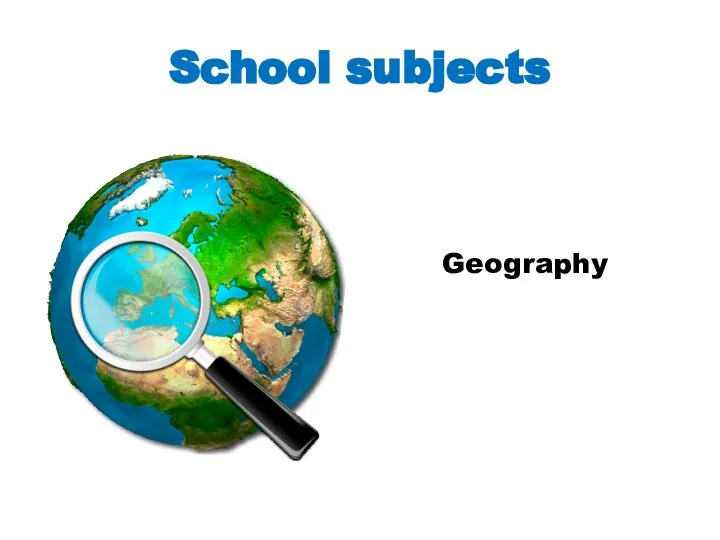 School subjects Geography