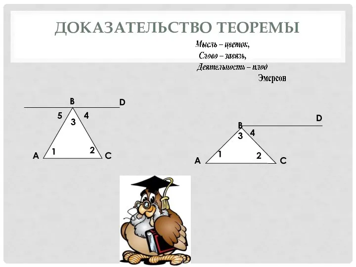 ДОКАЗАТЕЛЬСТВО ТЕОРЕМЫ 3 4 В А С D А В С 5