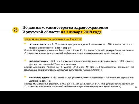 По данным министерства здравоохранения Иркутской области на 1 января 2019 года Средняя