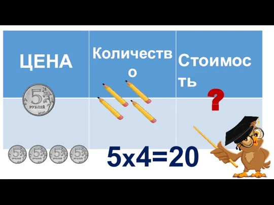 ? 5х4=20