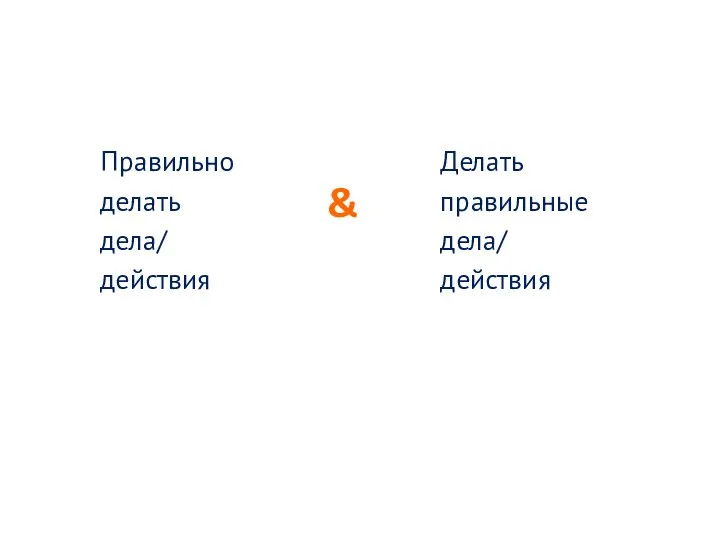 Правильно делать дела/ действия Делать правильные дела/ действия &