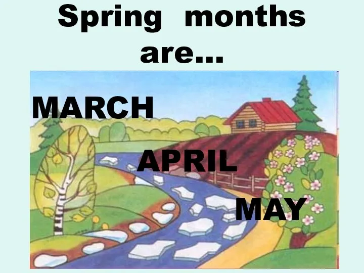Spring months are… MARCH APRIL MAY
