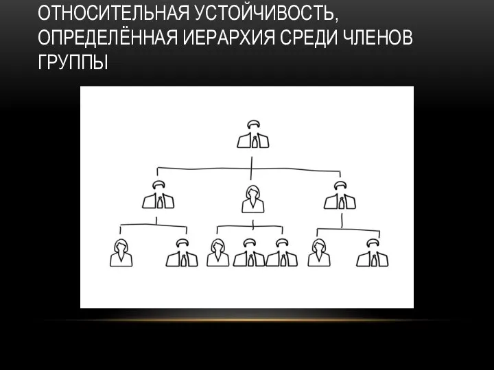 ОТНОСИТЕЛЬНАЯ УСТОЙЧИВОСТЬ, ОПРЕДЕЛЁННАЯ ИЕРАРХИЯ СРЕДИ ЧЛЕНОВ ГРУППЫ