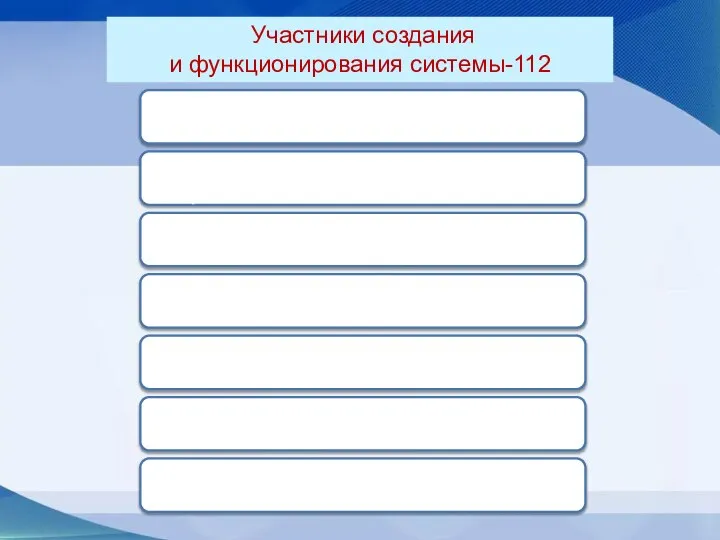 Участники создания и функционирования системы-112 Министерство Российской Федерации по делам гражданской обороны,