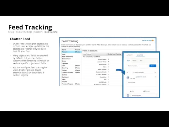 Feed Tracking Setup | Feature Settings | Chatter | Feed Tracking Chatter