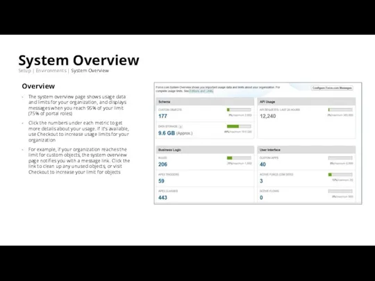 System Overview Setup | Environments | System Overview Overview The system overview