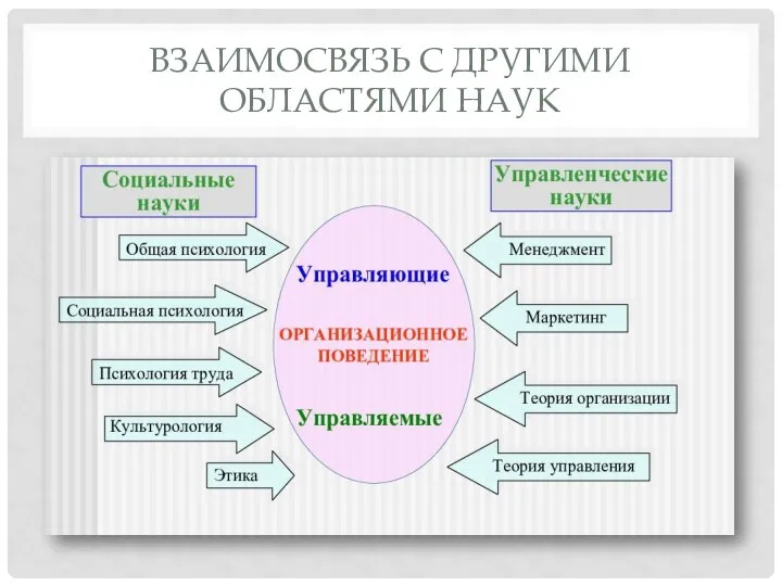 ВЗАИМОСВЯЗЬ С ДРУГИМИ ОБЛАСТЯМИ НАУК