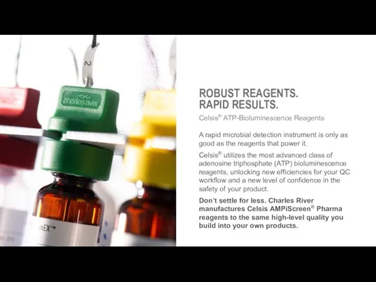 EVERY STEP OF THE WAY ROBUST REAGENTS. RAPID RESULTS. Celsis® ATP-Bioluminescence Reagents