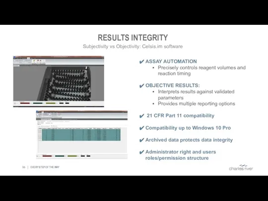 RESULTS INTEGRITY EVERY STEP OF THE WAY ASSAY AUTOMATION Precisely controls reagent