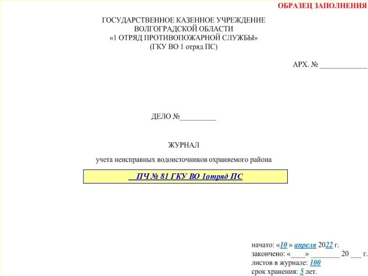 ПЧ № 81 ГКУ ВО 1отряд ПС