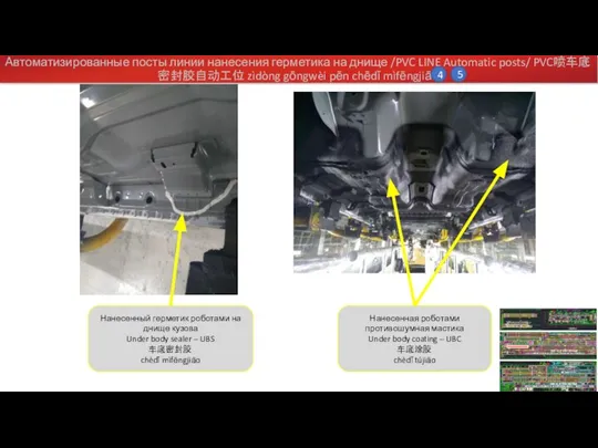 Автоматизированные посты линии нанесения герметика на днище /PVC LINE Automatic posts/ PVC喷车底密封胶自动工位