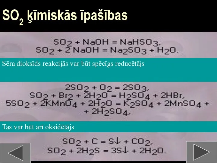 09/03/2023 SO2 ķīmiskās īpašības