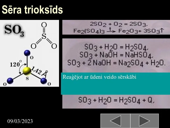 09/03/2023 Sēra trioksīds