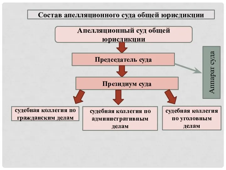 Апелляционный суд общей юрисдикции Председатель суда Президиум суда Состав апелляционного суда общей