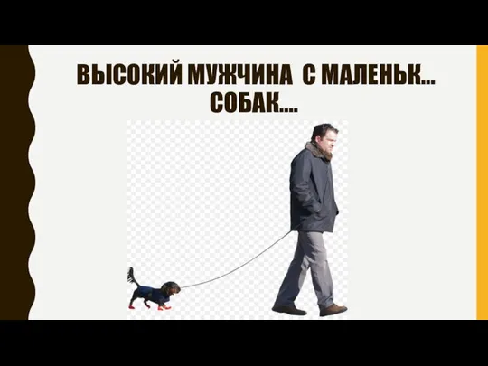 ВЫСОКИЙ МУЖЧИНА С МАЛЕНЬК… СОБАК….