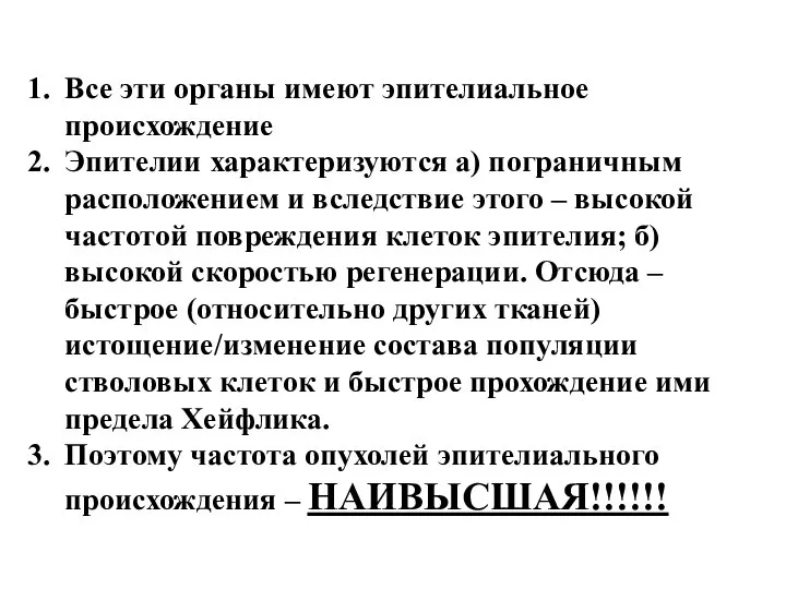 Все эти органы имеют эпителиальное происхождение Эпителии характеризуются а) пограничным расположением и