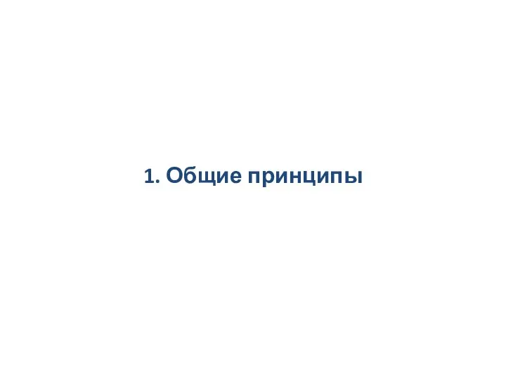 1. Общие принципы