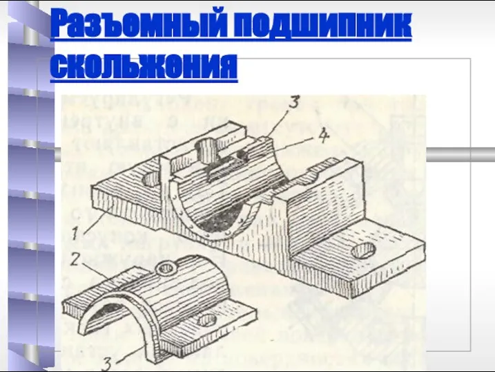 Разъемный подшипник скольжения