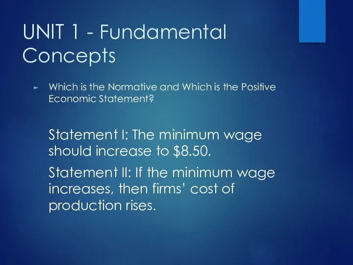 UNIT 1 - Fundamental Concepts Which is the Normative and Which is