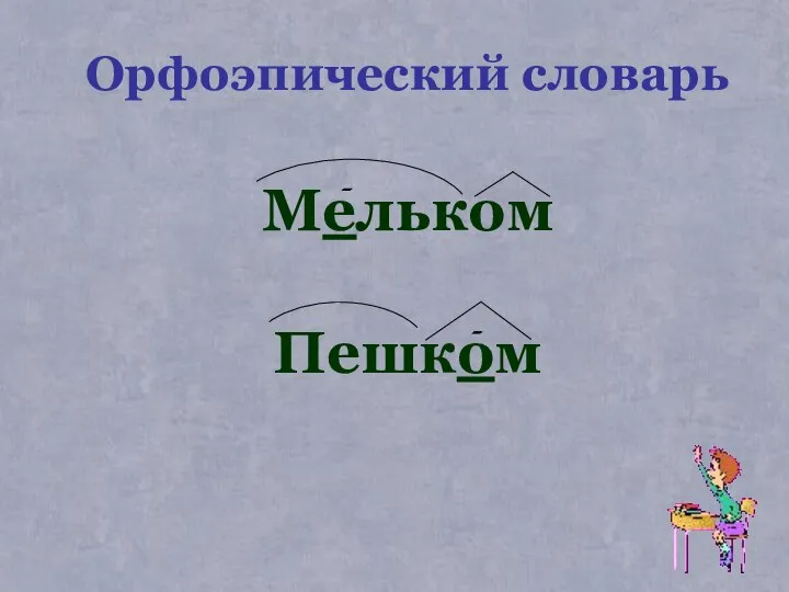 Орфоэпический словарь Мельком Пешком . .