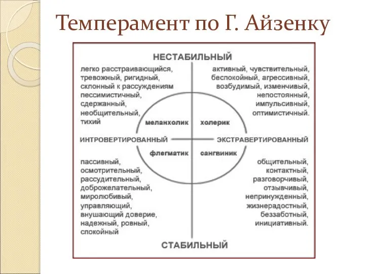 Темперамент по Г. Айзенку