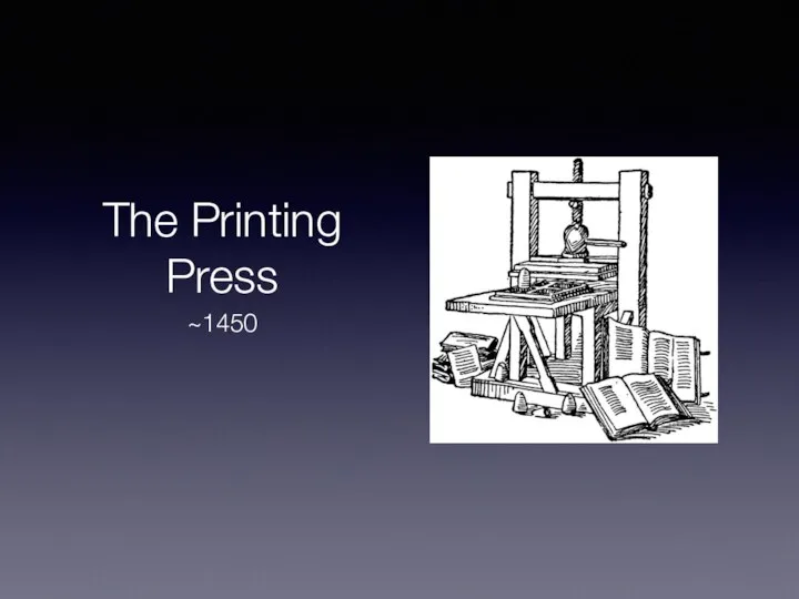 The Printing Press ~1450