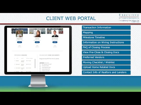 CLIENT WEB PORTAL Transaction Information Mapping Milestone Timeline Information on Wiring Instructions