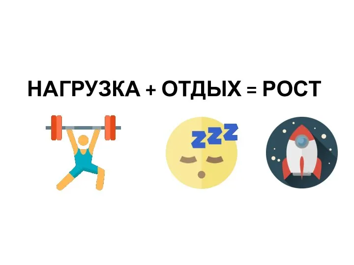 НАГРУЗКА + ОТДЫХ = РОСТ