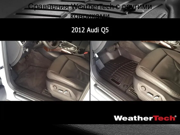 Сравнения WeatherTech с другими ковриками www.weathertech-accessories.ru