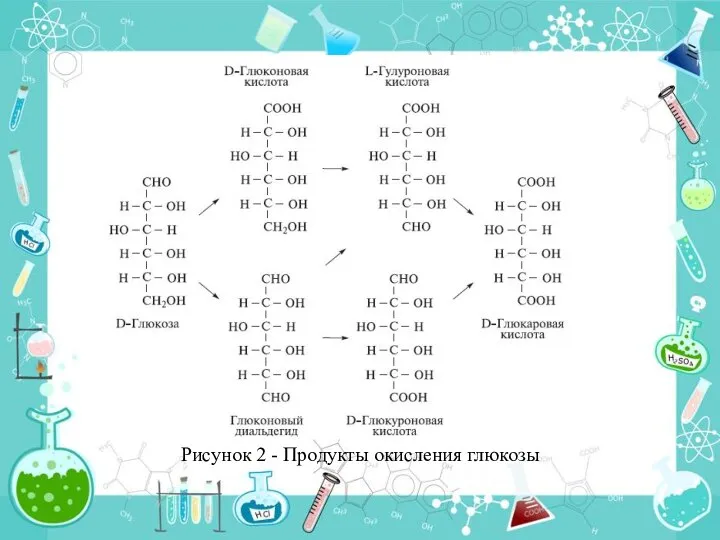 Рисунок 2 - Продукты окисления глюкозы