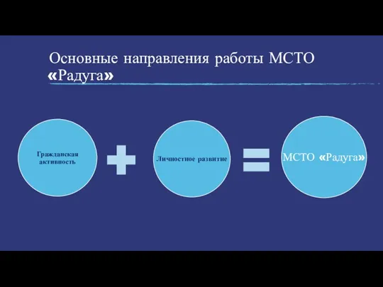 Основные направления работы МСТО «Радуга»