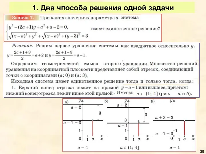 1. Два чпособа решения одной задачи