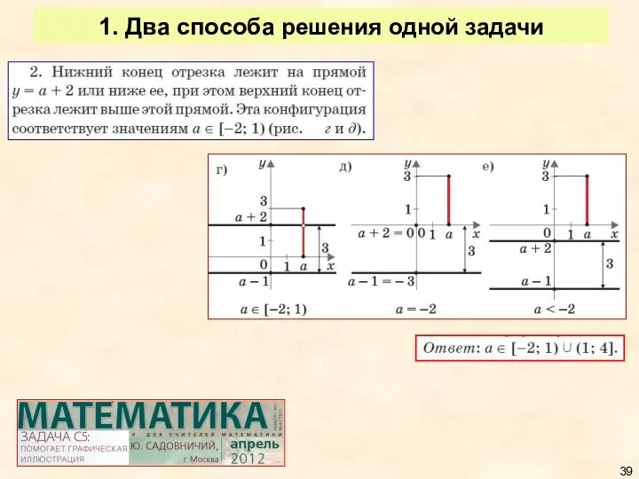 1. Два способа решения одной задачи