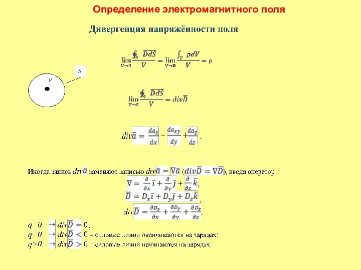 Определение электромагнитного поля