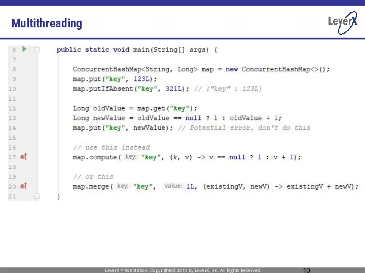 Multithreading LeverX Presentation. Copyrighted 2019 by LeverX, Inc. All Rights Reserved.