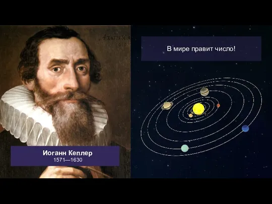 Иоганн Кеплер 1571—1630 В мире правит число!