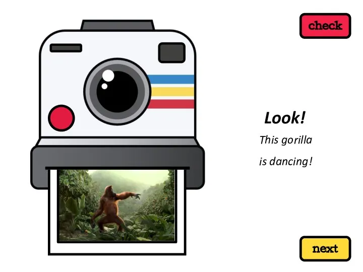 next check This gorilla is dancing! Look!