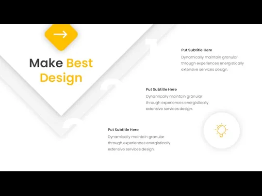 Make Best Design 1. 2. 3. Put Subtitle Here Dynamically maintain granular