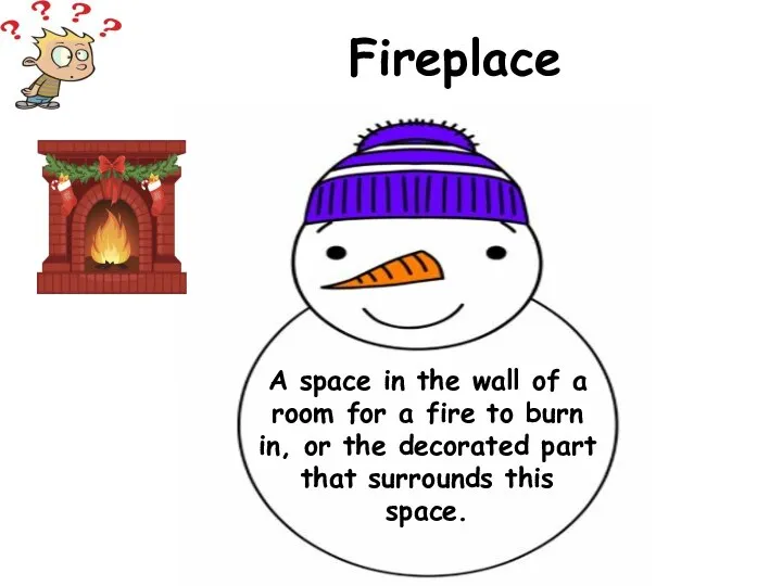 A space in the wall of a room for a fire to