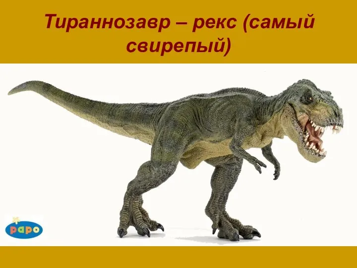 Тираннозавр – рекс (самый свирепый)