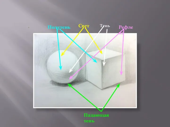 Свет Тень Полутень Рефлекс Падающая тень