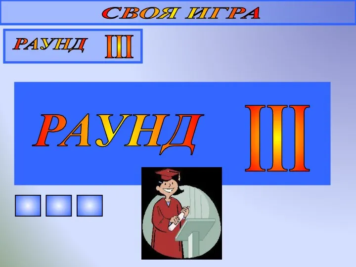 Тема: «Великие химики» СВОЯ ИГРА РАУНД III РАУНД III