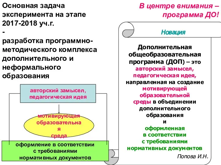 В центре внимания – программа ДО! Дополнительная общеобразовательная программа (ДОП) – это