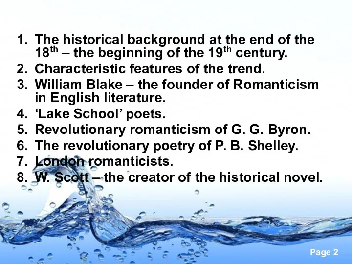 The historical background at the end of the 18th – the beginning