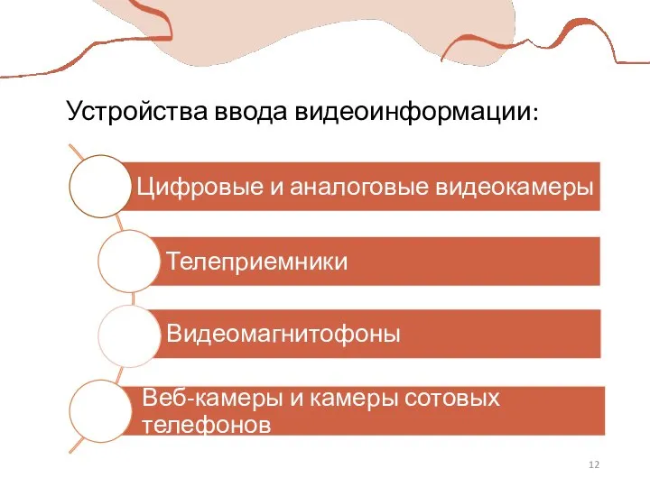 Устройства ввода видеоинформации: