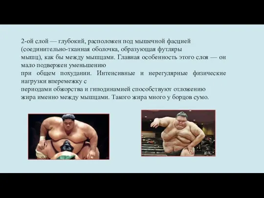 2-ой слой — глубокий, расположен под мышечной фасцией (соединительно-тканная оболочка, образующая футляры