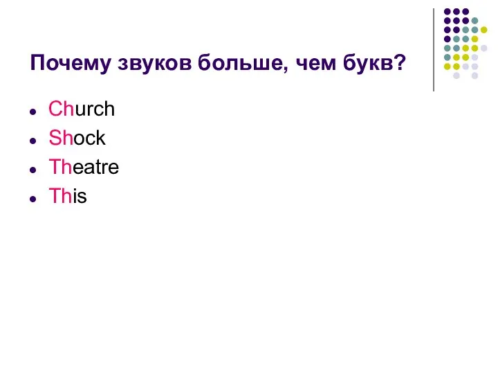 Почему звуков больше, чем букв? Church Shock Theatre This